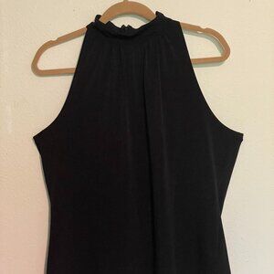 MICHAEL Michael Kors, Black Halter Top, XL, 94% nylon, 6% spandex